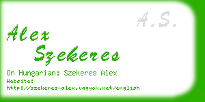 alex szekeres business card